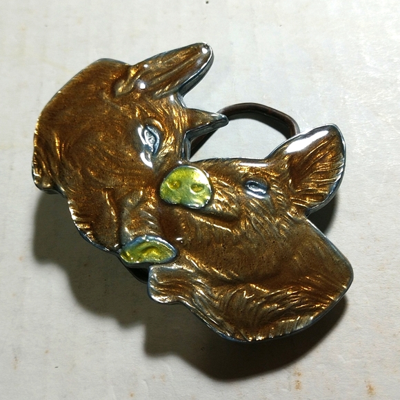 Limited Edition "HOGS" Belt Buckle 1979 Solid Pewter Mexico w/Serial Number - Picture 2 of 12